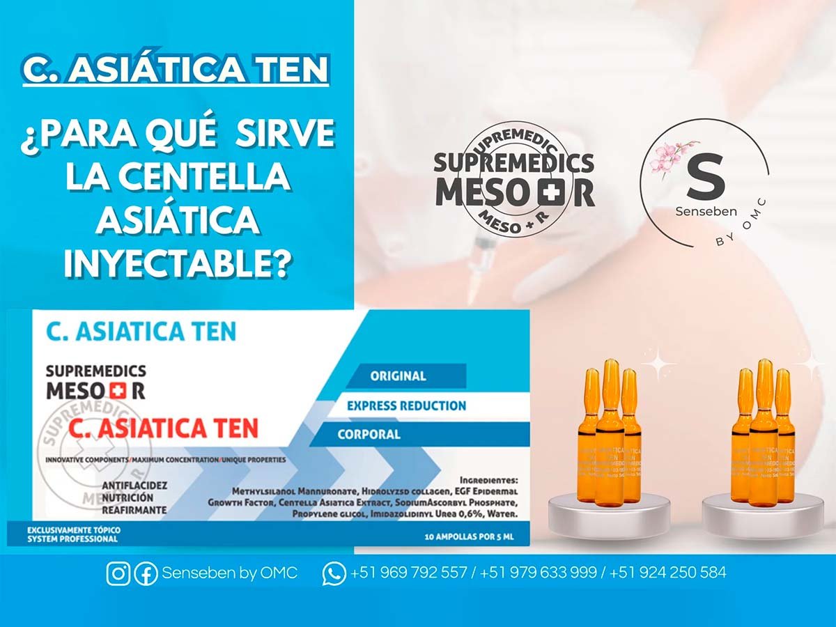 Centella Asiática Supremedics en tratamiento anticelulítico para mejorar la firmeza de la piel y reducir grasa localizada