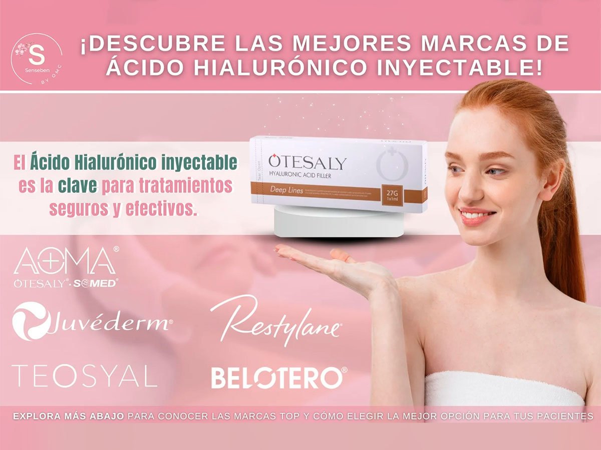 Ácido hialurónico Otesaly aplicado en tratamiento facial para relleno, hidratación y rejuvenecimiento de la piel