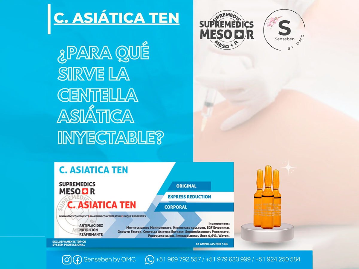 Centella Asiática en tratamiento corporal y facial para mejorar la piel y reducir la celulitis