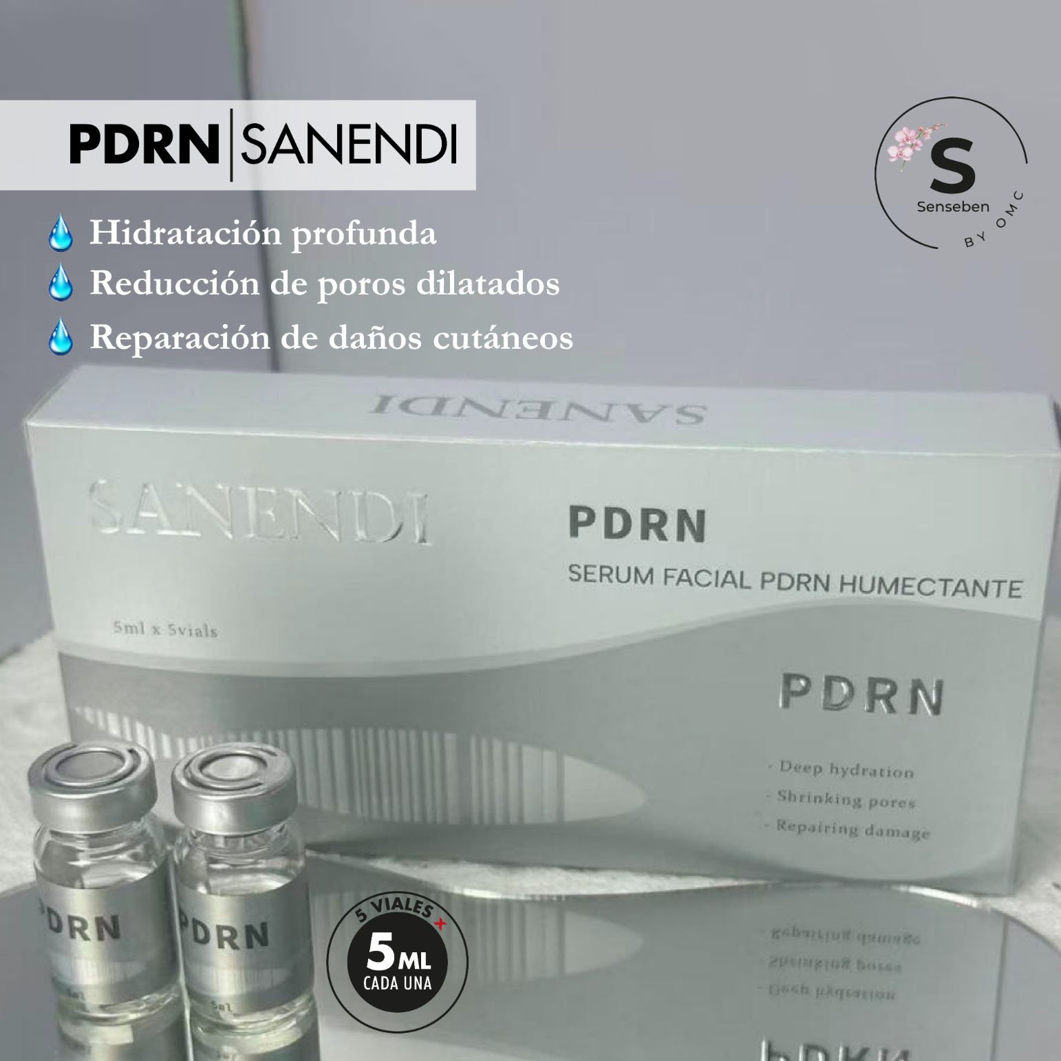 PDRN Sanendi para hidratación profunda, regeneración celular y reparación de la piel