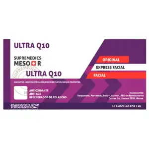 SUPREMEDICS ULTRA Q10 1x2ml, Coenzima Q10 Antioxidante, Rejuvenecimiento Facial y Corporal, Uso Estético Profesional